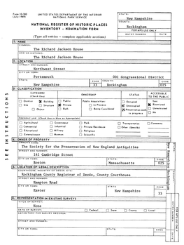 New Hampshire ___Rockingham the Richard Jackson Rouse the Richard Jackson Rouse Northwest Street Portsmouth 001 Congressional Di