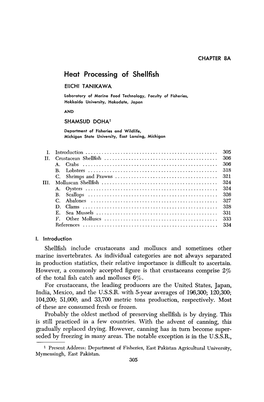 Heat Processing of Shellfish