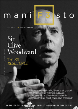 Sir Clive Woodward TALKS RESILIENCE Issue No.1 / 2020 Launch Edition