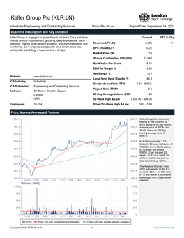 Keller Group Plc (KLR:LN)