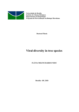 Viral Diversity in Tree Species