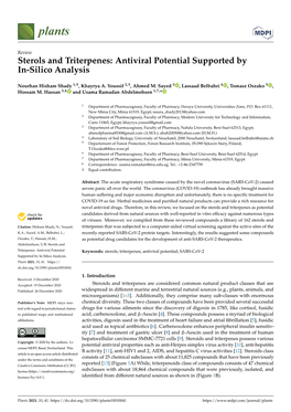 Sterols and Triterpenes: Antiviral Potential Supported by In-Silico Analysis