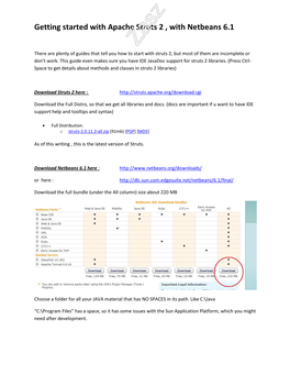 Getting Started with Apache Struts 2 , with Netbeans 6.1