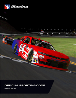 Iracing Sporting Code Dated August 30, 2021