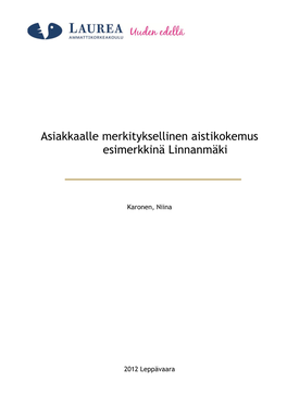 Asiakkaalle Merkityksellinen Aistikokemus Esimerkkinä Linnanmäki