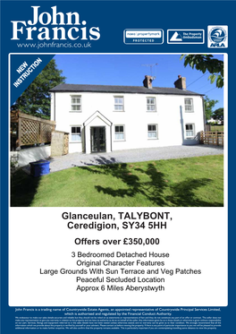 Glanceulan, TALYBONT, Ceredigion, SY34