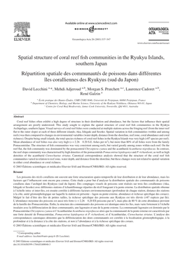 Spatial Structure of Coral Reef Fish Communities in the Ryukyu Islands