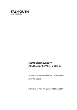 Access Agreement 2018-19