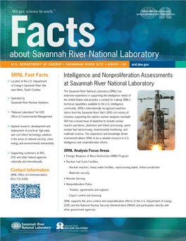 About Savannah River National Laboratory