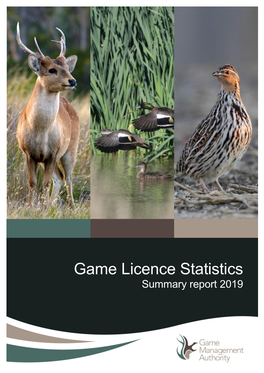 Game Licence Statistics Summary Report 2019