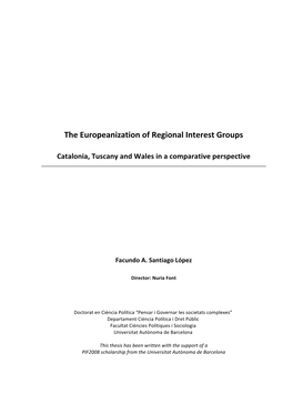 The Europeanization of Regional Interest Groups