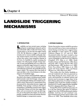 Landslide Triggering Mechanisms
