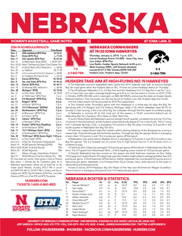 Nebraska Roster & Statistics Huskers