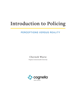 Introduction to Policing