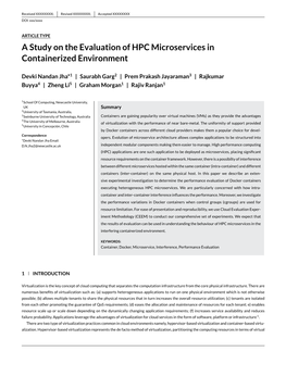 A Study on the Evaluation of HPC Microservices in Containerized Environment