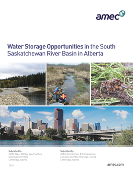 Water Storage Opportunities in the South Saskatchewan River Basin in Alberta