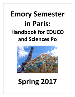 Emory Semester in Paris: Handbook for EDUCO and Sciences Po