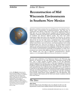 Reconstruction of Mid Wisconsin Environments in Southern New Mexico