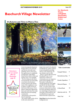 Baschurch Village Newsletter Stanwardine, Walford and Yeaton It’S Autumn and Time to Plant a Tree