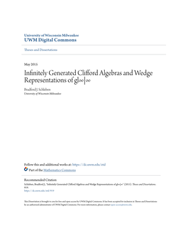 Infinitely Generated Clifford Algebras and Wedge Representations of Gl∞|∞ Bradford J