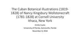The Cuban Botanical Illustrations of Nancy Kingsbury Wollestonecraft
