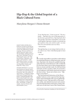 Hip-Hop & the Global Imprint of a Black Cultural Form