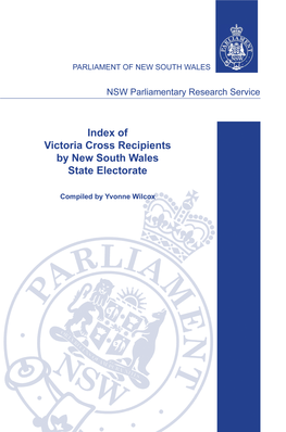 Of Victoria Cross Recipients by New South Wales State Electorate
