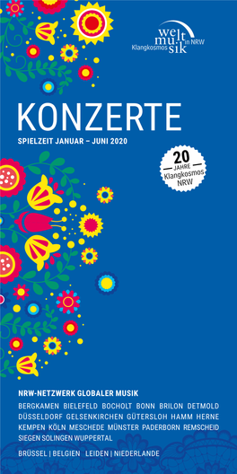 Konzerte Spielzeit Januar – Juni 2020 20 Jahre