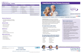 Comprehensive Urinary Hormone Assessments