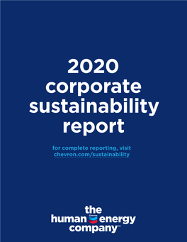 Chevron Sustainability Report 2020