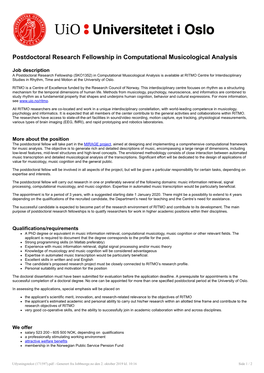 Postdoctoral Research Fellowship in Computational Musicological Analysis