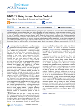 COVID-19: Living Through Another Pandemic Essam Eldin A