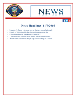 News Headlines 11/9/2016