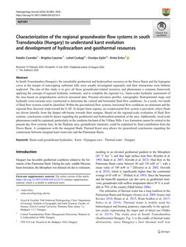 Characterization of the Regional Groundwater Flow Systems In