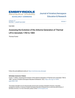 Assessing the Evolution of the Airborne Generation of Thermal Lift in Aerostats 1783 to 1883