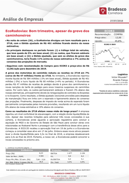 Análise De Empresas 27/07/2018