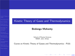 Kinetic Theory of Gases and Thermodynamics