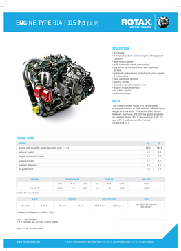 ENGINE TYPE 914 | 115 Hp (UL/F) AIRCRAFT ENGINES