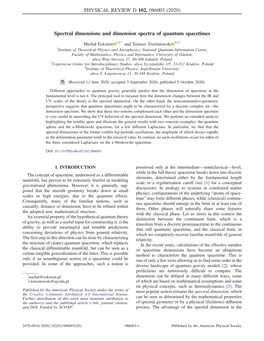 Spectral Dimensions and Dimension Spectra of Quantum Spacetimes