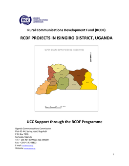 Rcdf Projects in Isingiro District, Uganda
