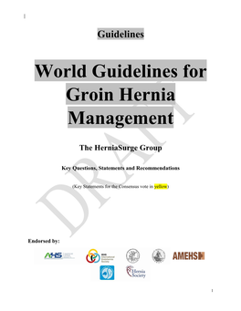 World Guidelines for Groin Hernia Management