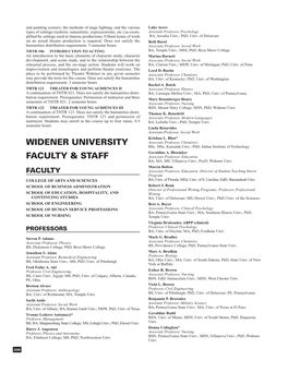 Widener University Faculty & Staff