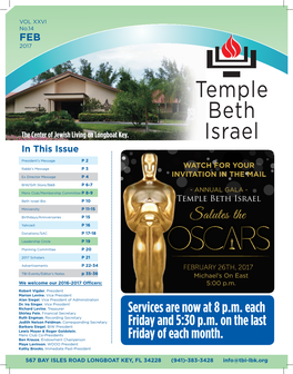 Temple Beth Israel, the Center of Jewish Living on Longboat Key