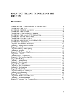 Harry Potter and the Order of Phoenix