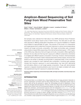 Amplicon-Based Sequencing of Soil Fungi from Wood Preservative Test Sites