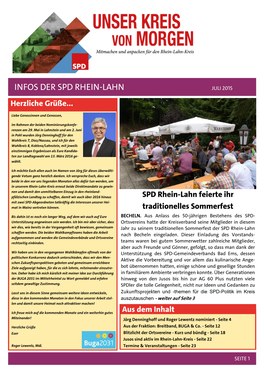 Mitgliederzeitung SPD Rhein-Lahn 2015/07