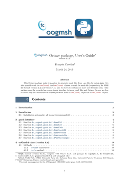 Octave Package, User's Guide
