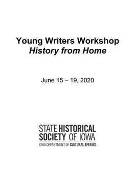 Young Writers Workshop History from Home