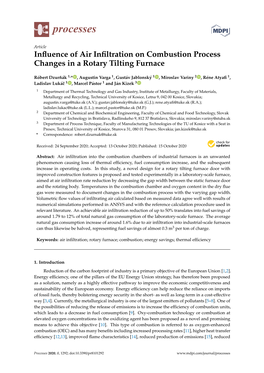 Influence of Air Infiltration on Combustion Process Changes in A