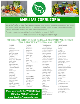 Amelia's Cornucopia
